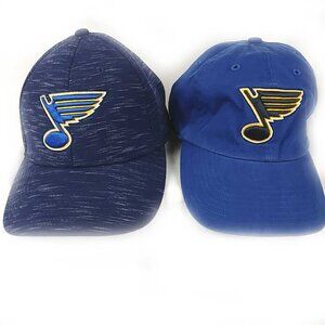 2 NHL St Louis Blues Cap Hat OTS Snapback and '47 Clasp Blue OSFA